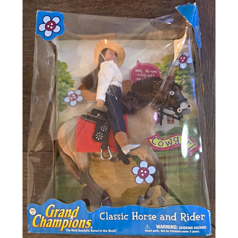 Vintage Grand Champions Classic Horse and Rider Sally Cowgirl NIB Empire 1990